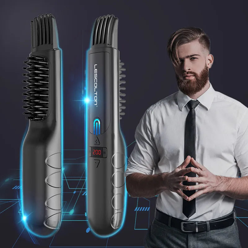 USB Wireless Beard Straightener Comb