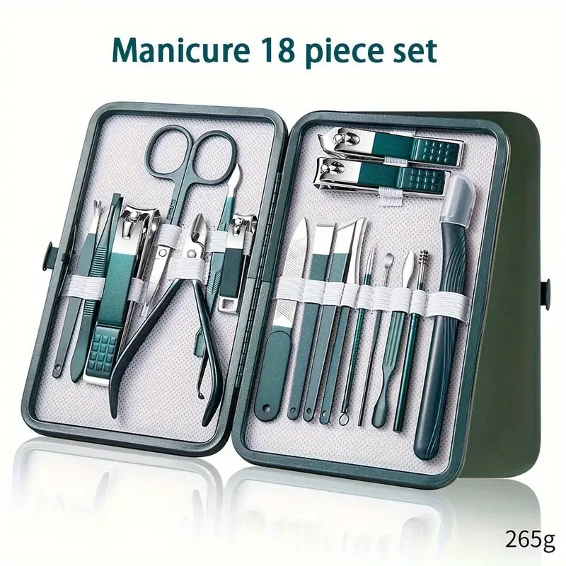 18Pc Stainless Steel Manicure Tool Set