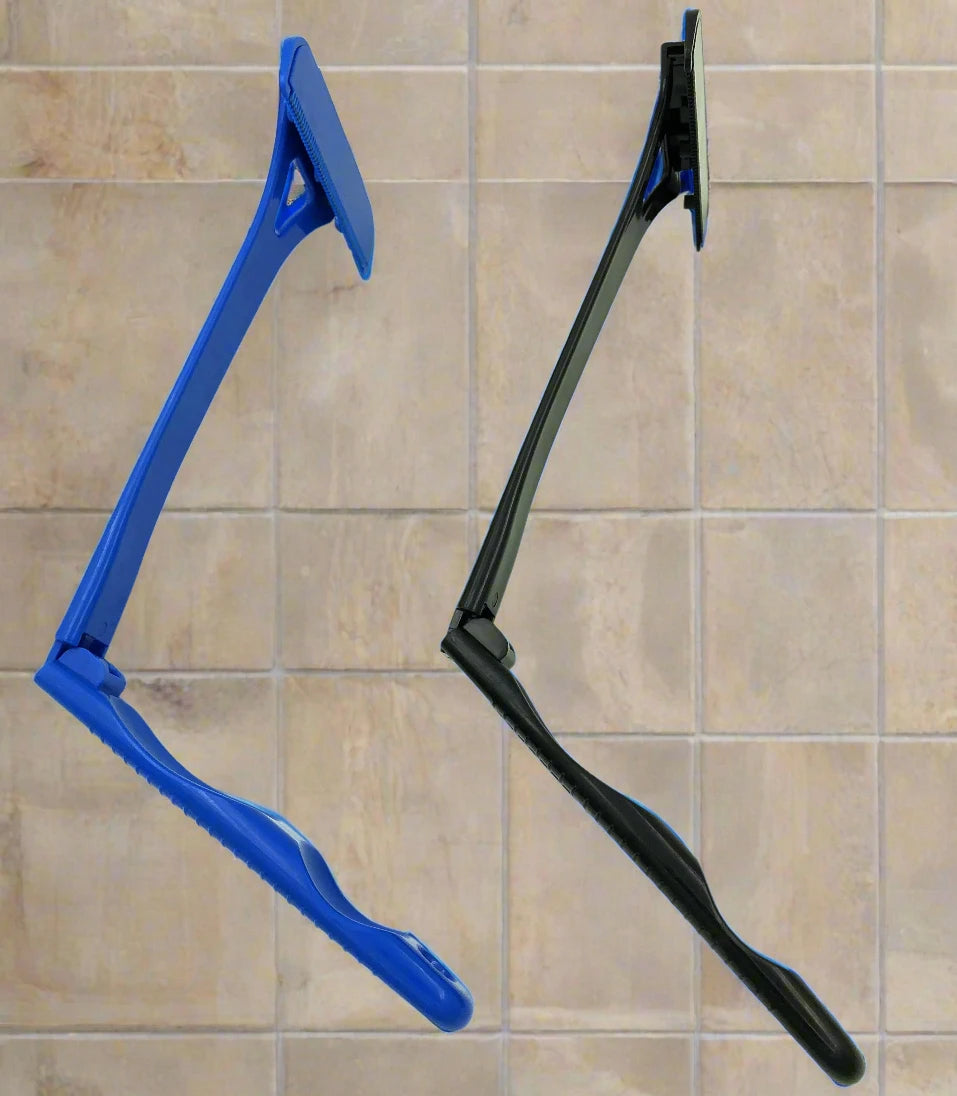 Rasoir dorsal pliable à long manche