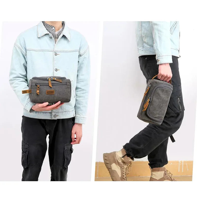 Durable Canvas Toiletry Wash Bag