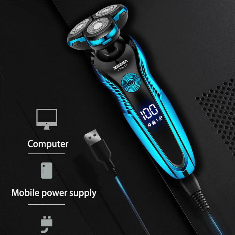 LCD Wet-Dry Use Electric Shaver