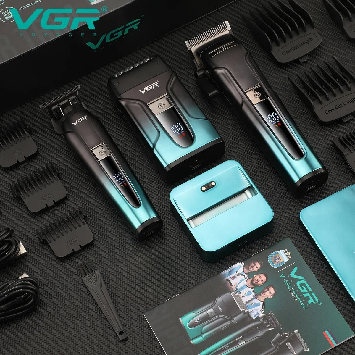 VGR Hair Trimmer Grooming Set