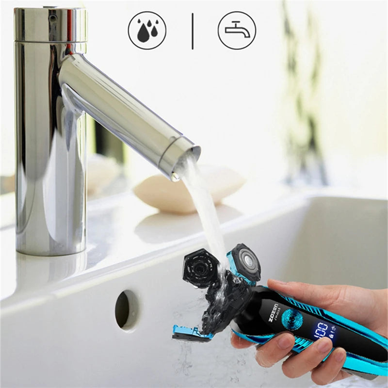 LCD Wet-Dry Use Electric Shaver