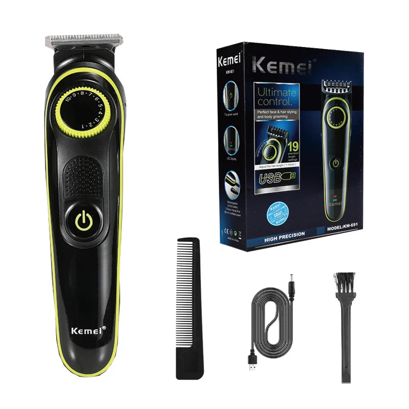 Tondeuse à cheveux et à barbe réglable Kemei 1-10 mm