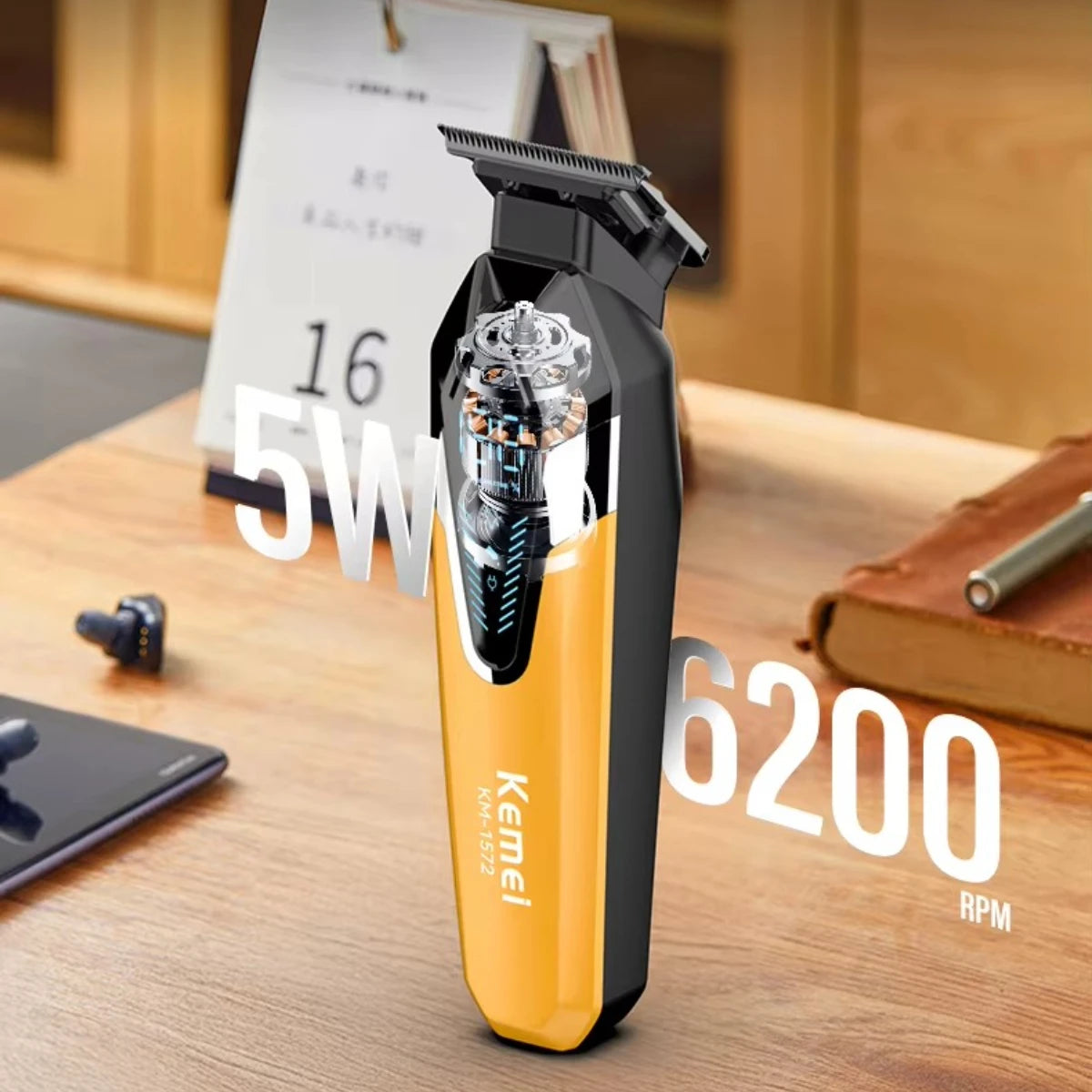 Tondeuse à cheveux sans fil rechargeable Kemei