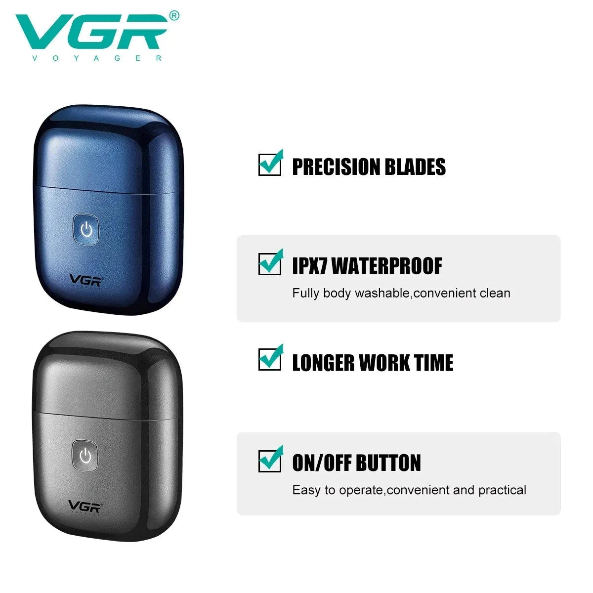 Rasoir électrique VGR Pro Foil IPX7
