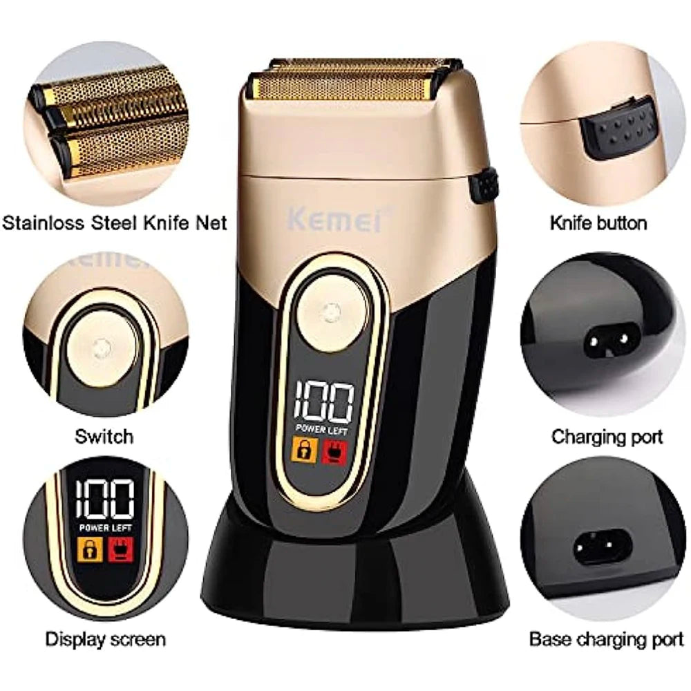 Kemei Waterproof Cordless Electric Shaver