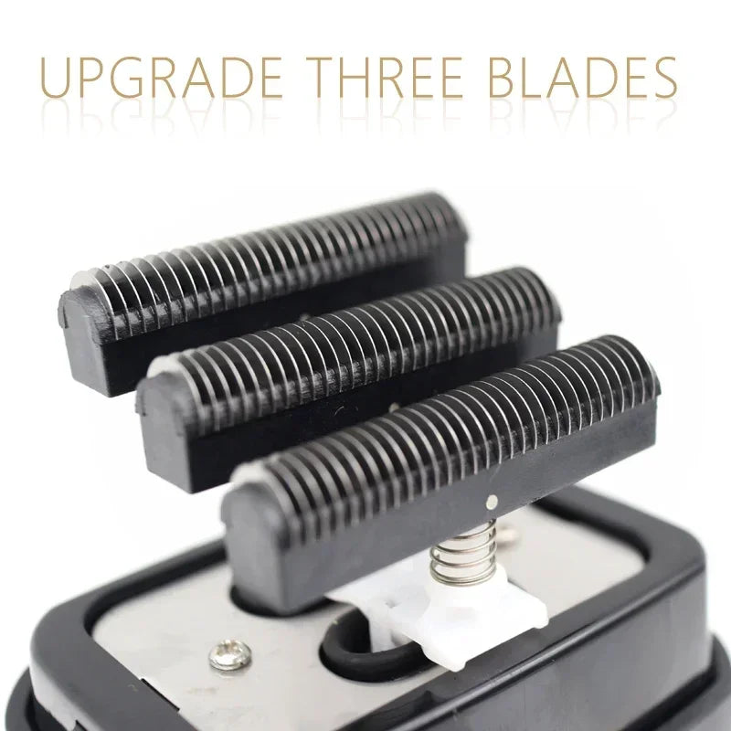 Reciprocating 3-Blade Washable Electric Shaver