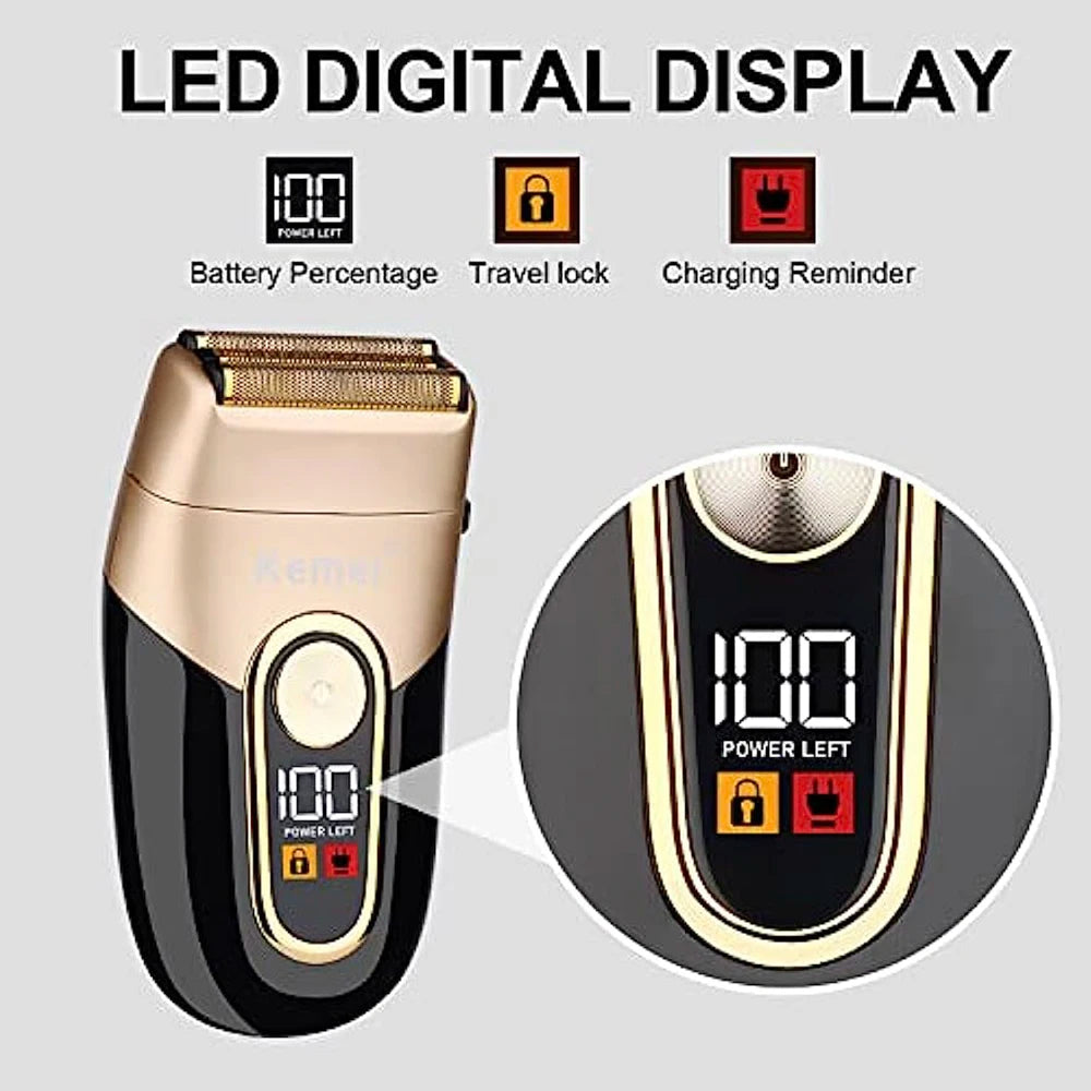 Kemei Waterproof Cordless Electric Shaver