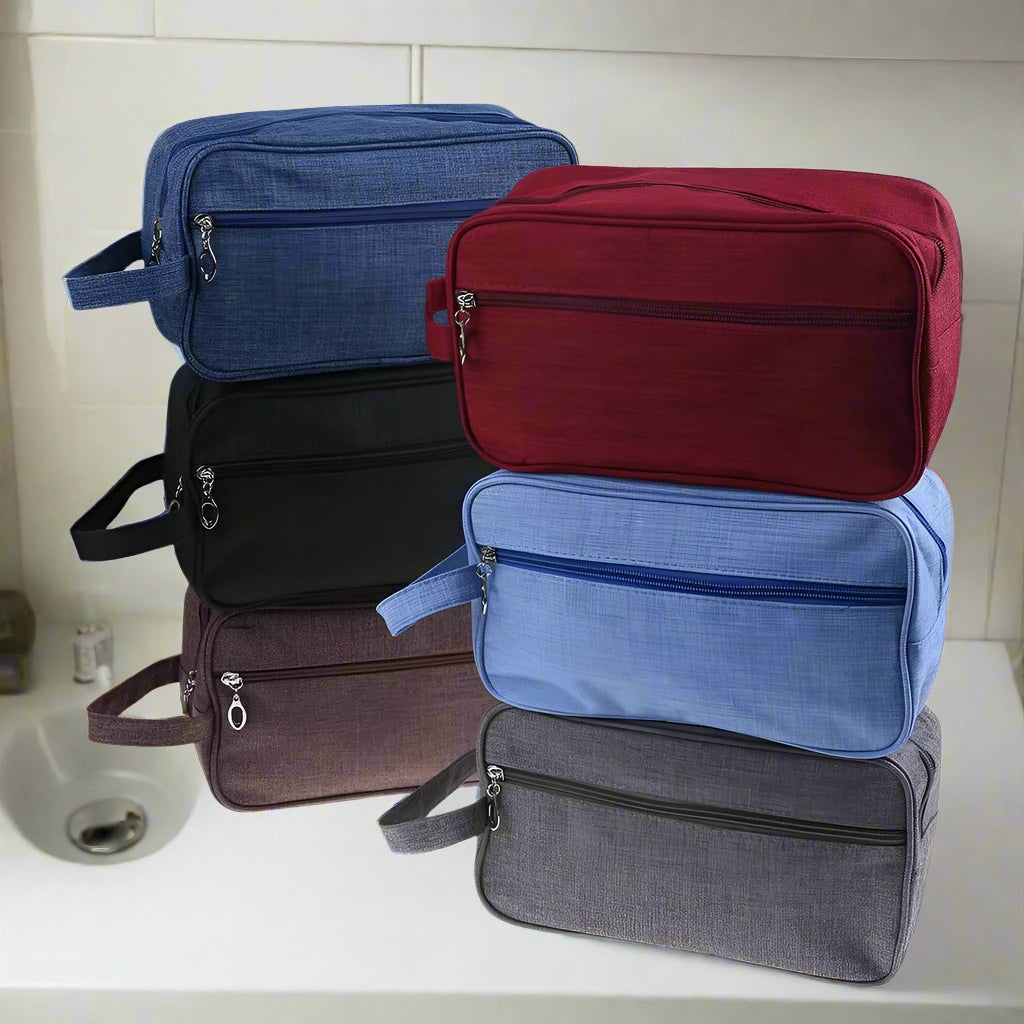 Canvas Block Colour Toiletry Wash Bag