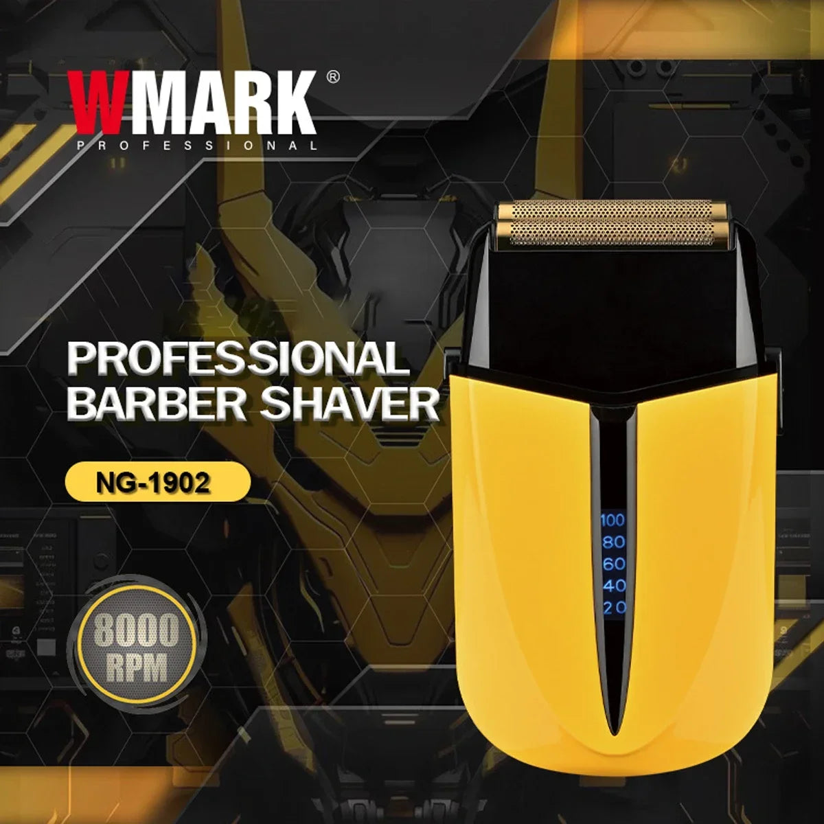 WMARK NG-1902 8000RPM Titanium Mesh Electric Shaver