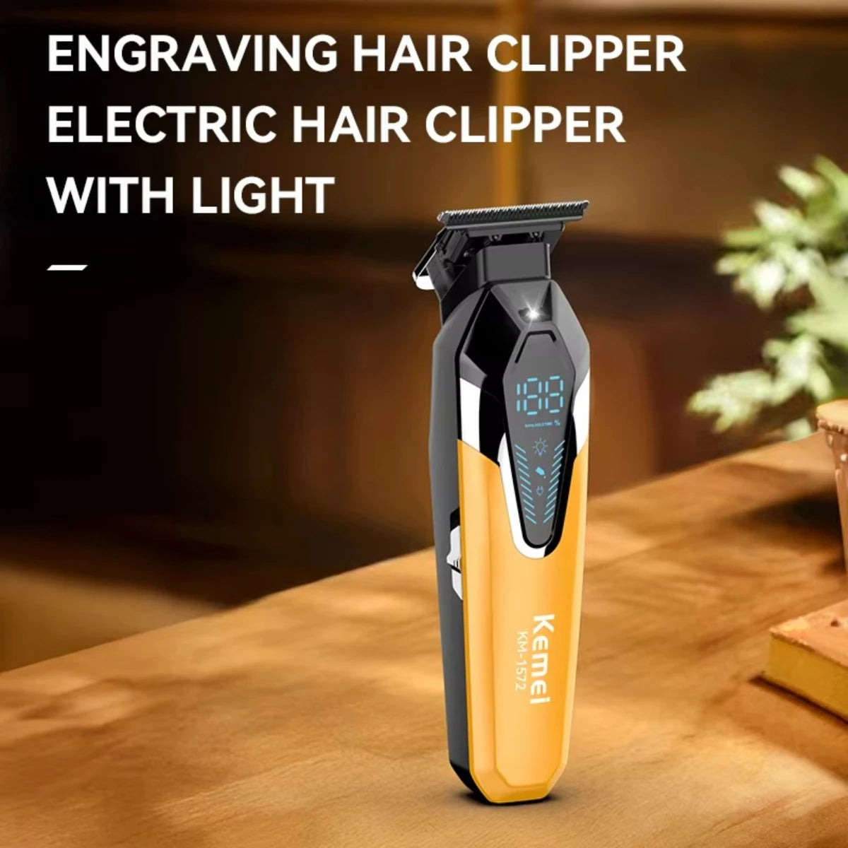 Tondeuse à cheveux sans fil rechargeable Kemei