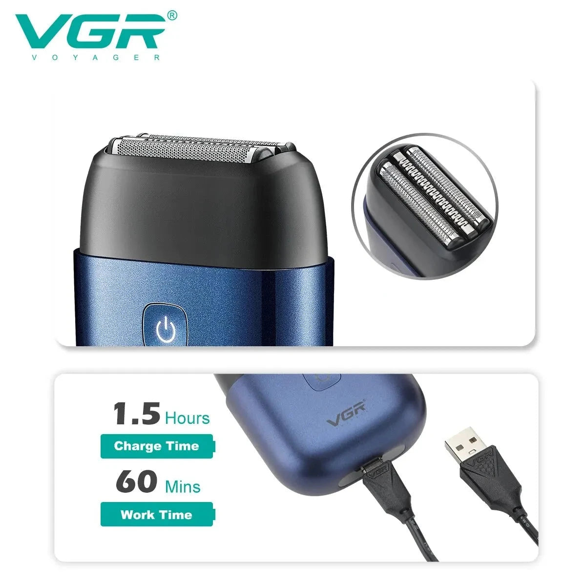Rasoir électrique VGR Pro Foil IPX7