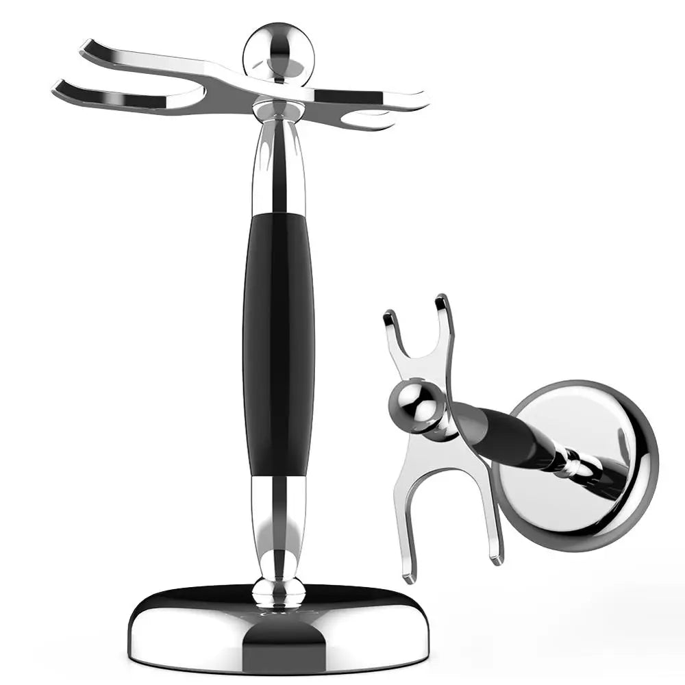 Luxury Chrome Razor & Brush Stand