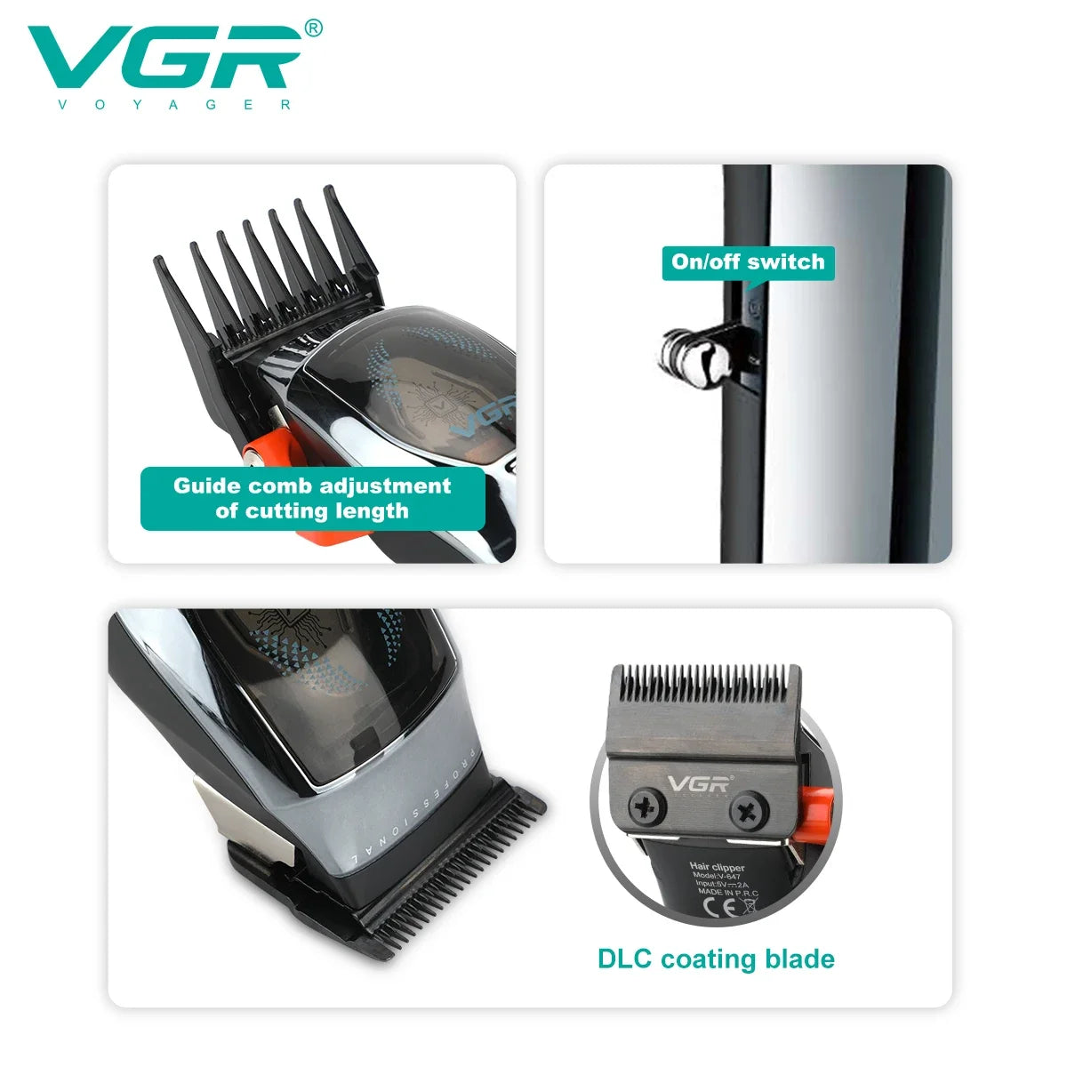 VGR Cordless Hair Clippers