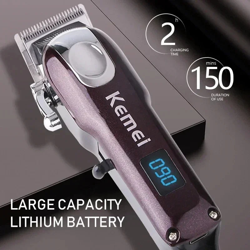 Mini tondeuse à barbe réglable Kemei