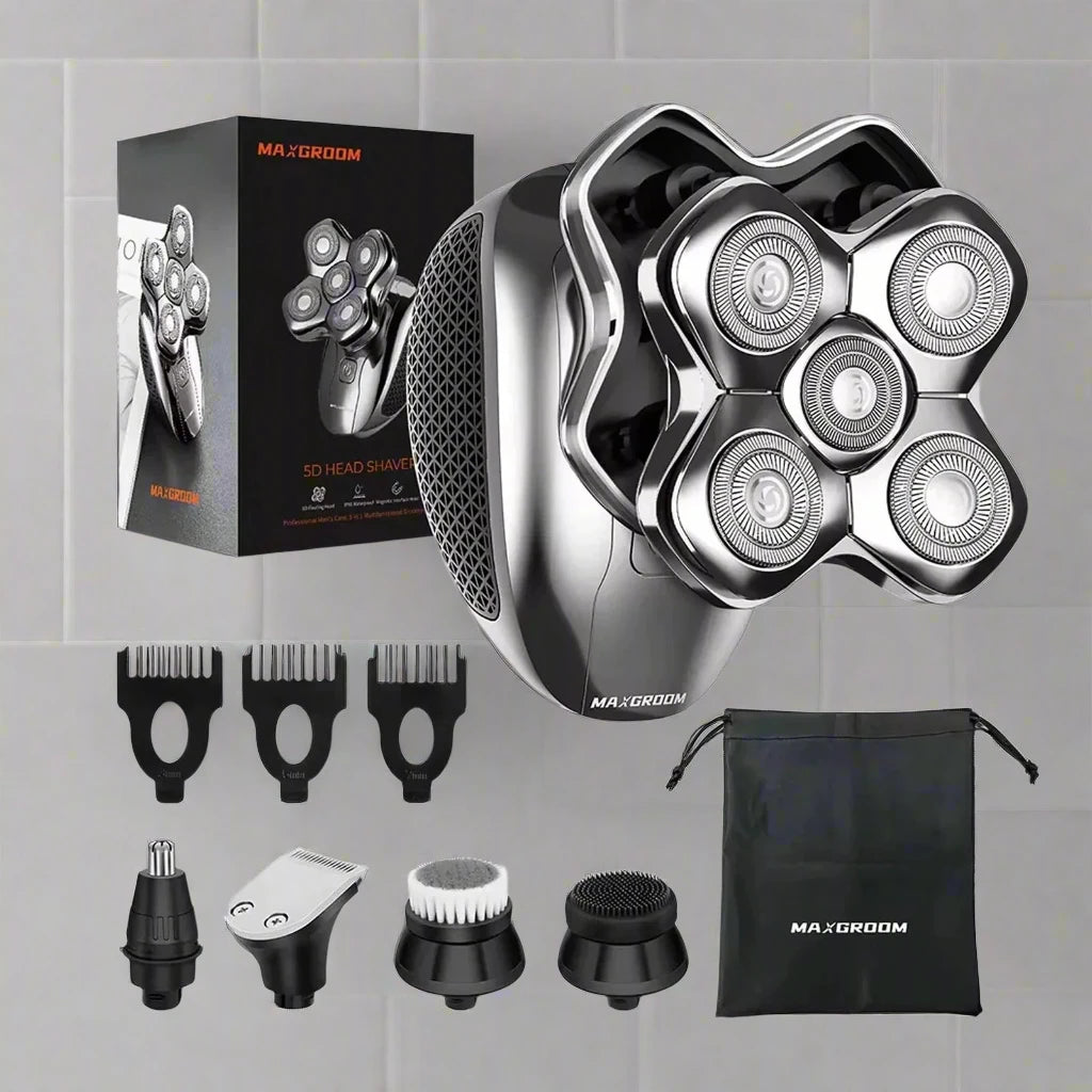 MAXGROOM 5 in 1 Electric Head Shaver