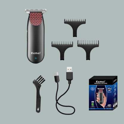 Mini tondeuse à barbe USB Kemei