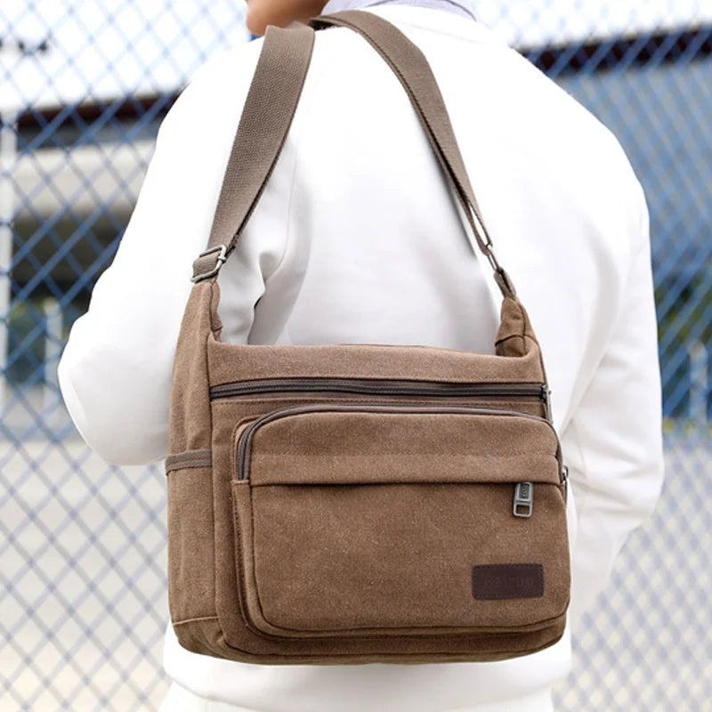 Classic Canvas Crossbody Shoulder Bag