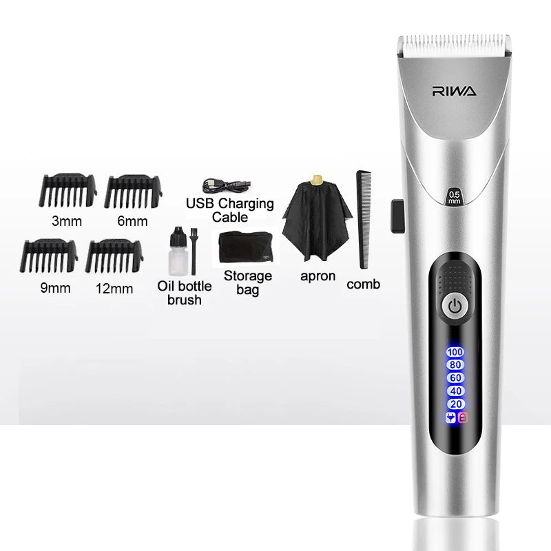 Tondeuse à barbe et corps lavable à écran LED