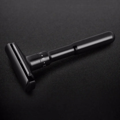 Rasoir de sécurité réglable noir luxueux QShave