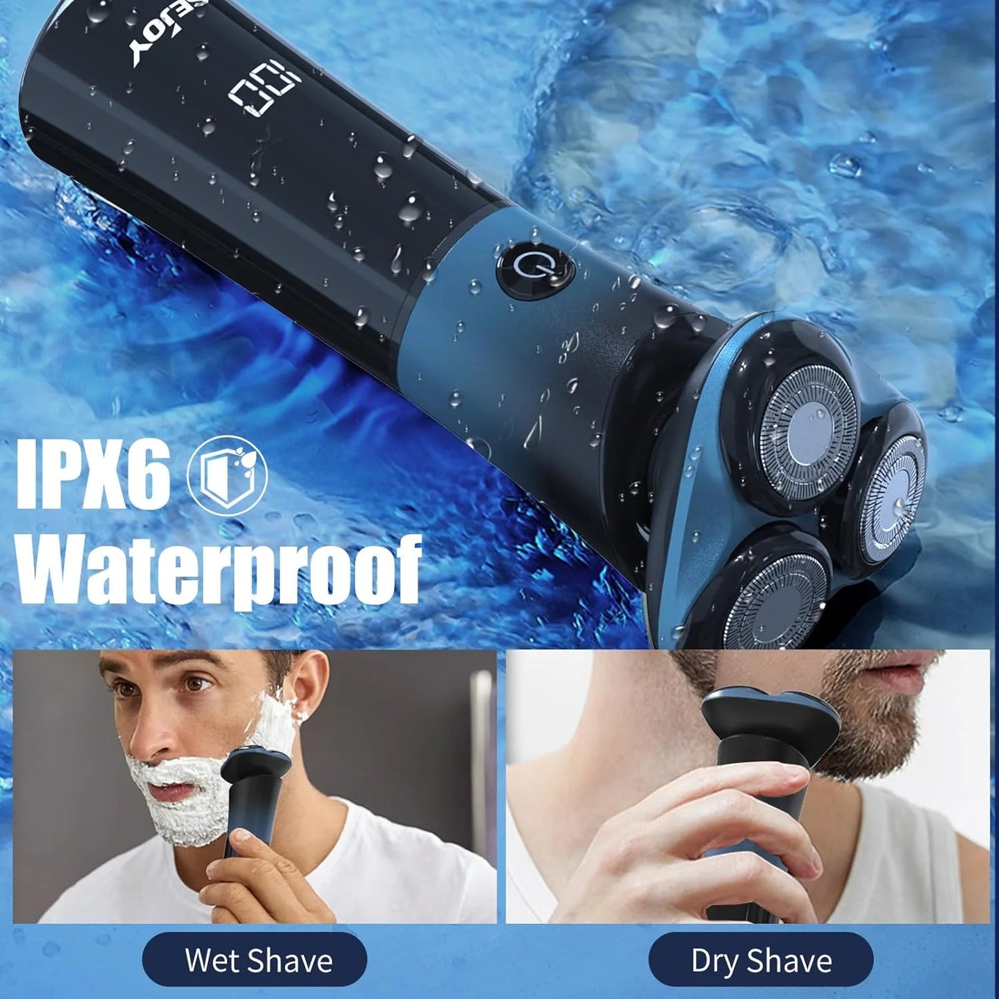Sleek Self-Sharpening Electric Shaver
