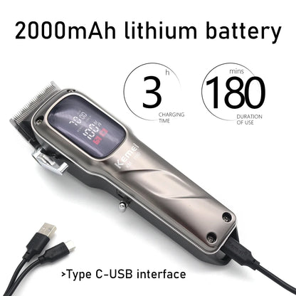 Kemei KM-1550 LED Display Hair Clipper