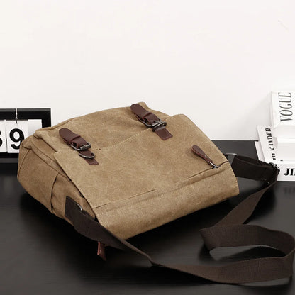 Sac messager décontracté en toile de grande capacité
