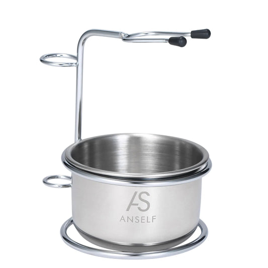 2 in 1 Steel Bowl and Stand Set
