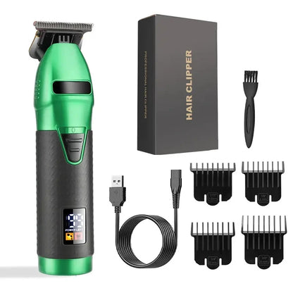 Tondeuse à cheveux et à barbe rechargeable avec écran LCD