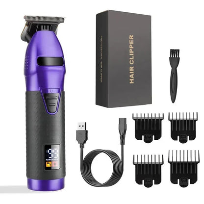 Tondeuse à cheveux et à barbe rechargeable avec écran LCD