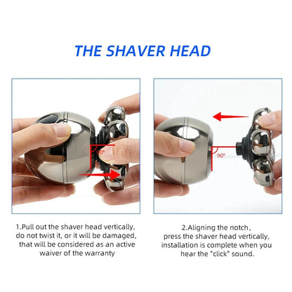 Digital Rechargeable Head Shaver