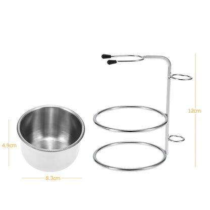 2 in 1 Steel Bowl and Stand Set