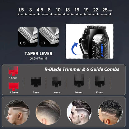 Tondeuse à cheveux étanche avec écran LCD