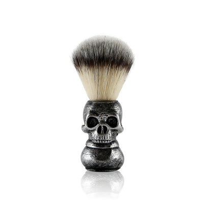 Brosse à barbe en poils de sanglier en forme de crâne