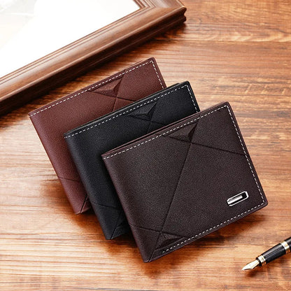Bi-Fold Faux Leather Card Wallet