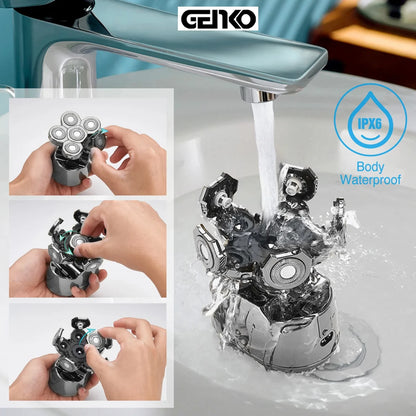 6-in-1 Waterproof Head Shaver