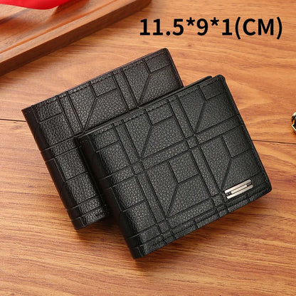Soft Leather Plaid Wallet