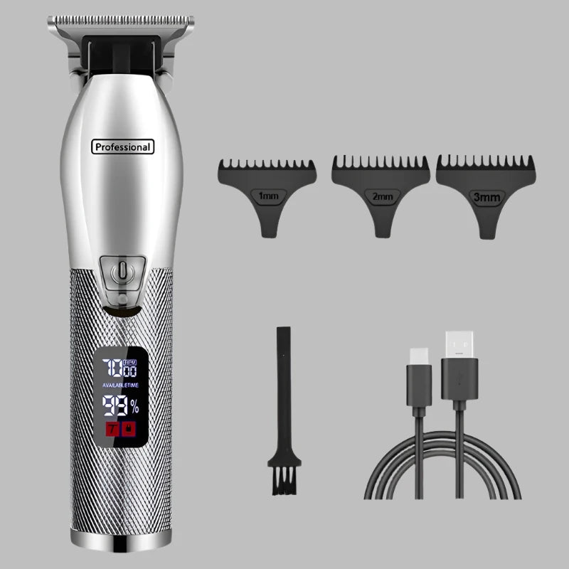 Tondeuse à barbe LCD rechargeable