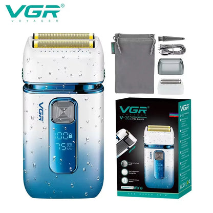 VGR USB Rechargeable Waterproof Electric Shaver