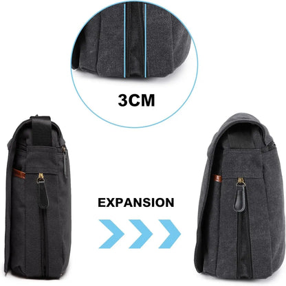 Sac messager rétro en toile