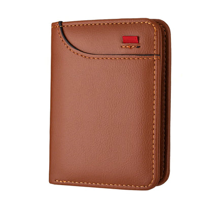 Portefeuille vertical multi-cartes en PU