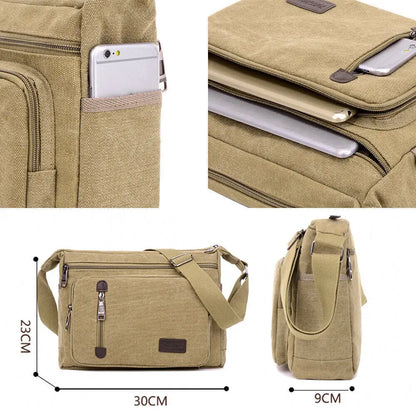 Sac messager à bandoulière en toile