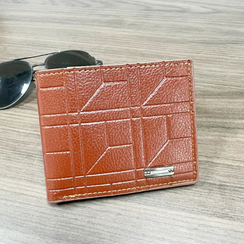Soft Leather Plaid Wallet