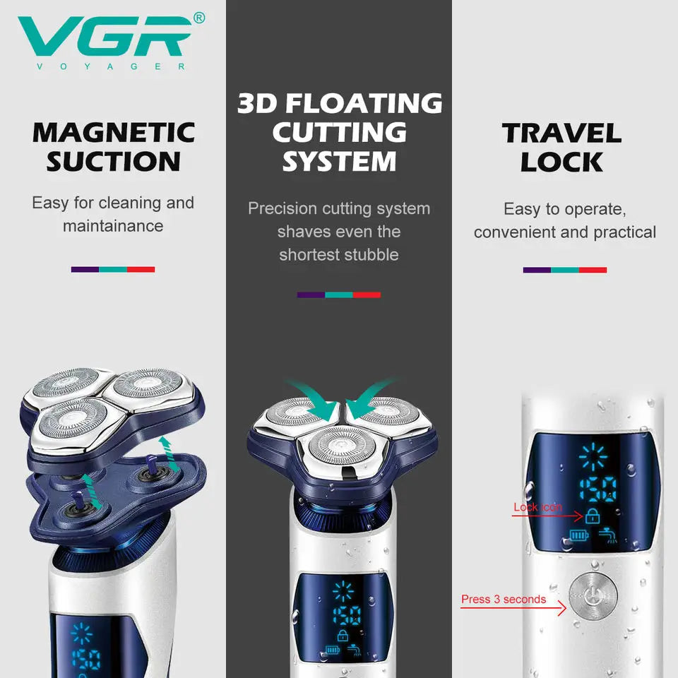Rasoir électrique original VGR 3D Wet &amp; Dry