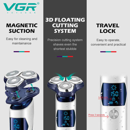 Rasoir électrique original VGR 3D Wet &amp; Dry