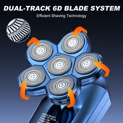 6D Detachable Electric Head Shaver Kit