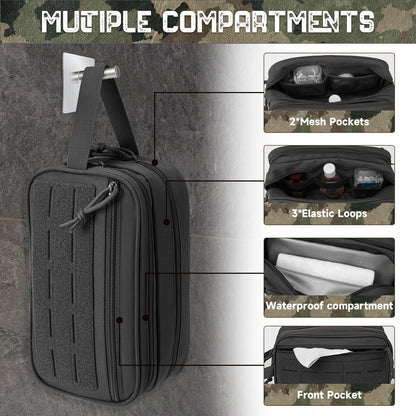 Splash-Proof Multi Compartment Toiletry Wash Bag