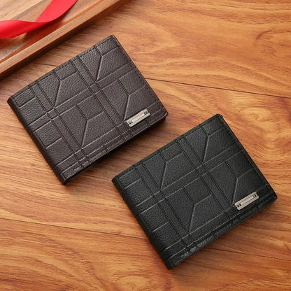 Soft Leather Plaid Wallet