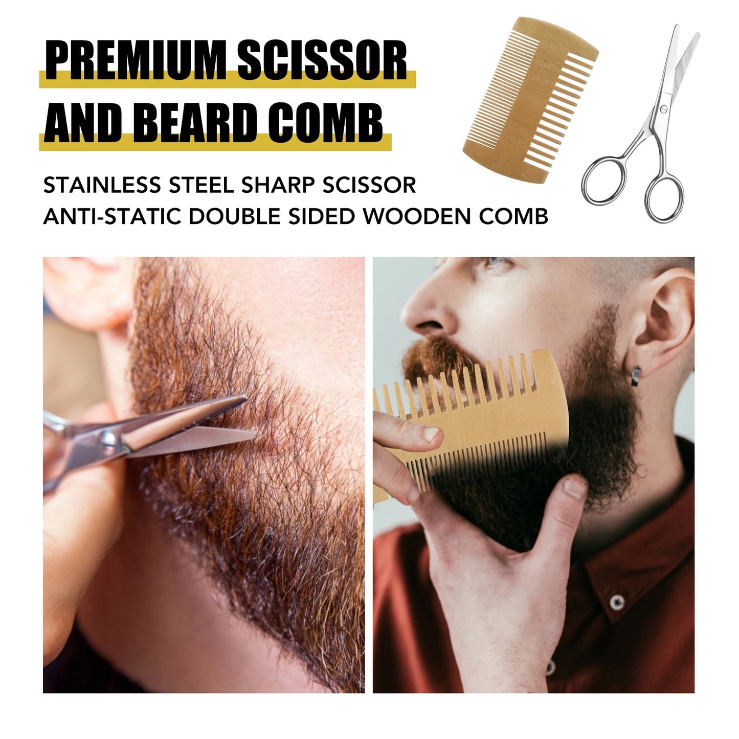 Kit de soins de la barbe 5 pièces